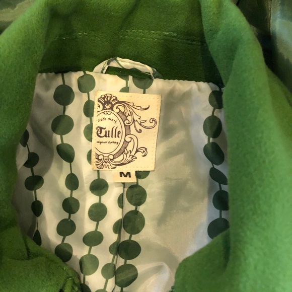 Tulle Green Peacoat - Picture 2 of 5